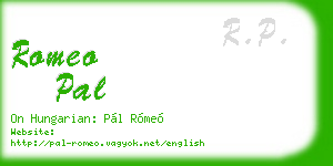 romeo pal business card